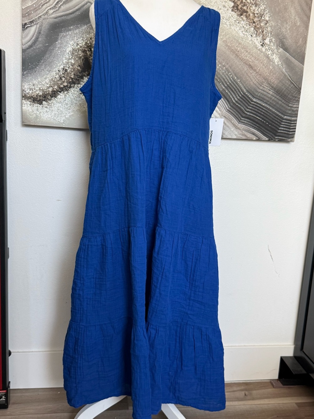 Sonoma Cobalt Blue Sleeveless Midi Dress